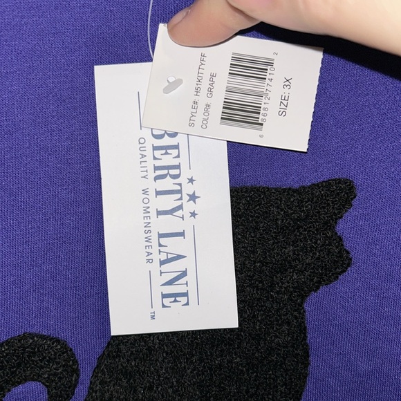 Liberty Lane 3x Black Cat Theme Halloween Polyester Cotton Blend Sweatshirt - Picture 4 of 12